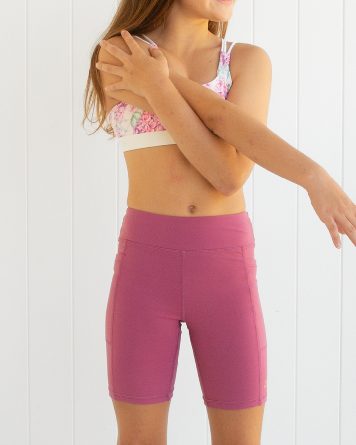 Plum Biker Shorts